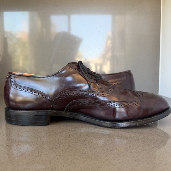 Allen Edmonds Chester Wingtip Oxford Shoes Mens 11 D Burgundy Leather USA main image 5